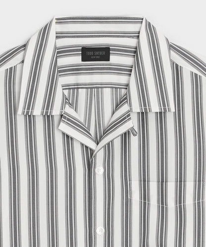 Todd Snyder Striped Hollywood Shirt - Charcoal