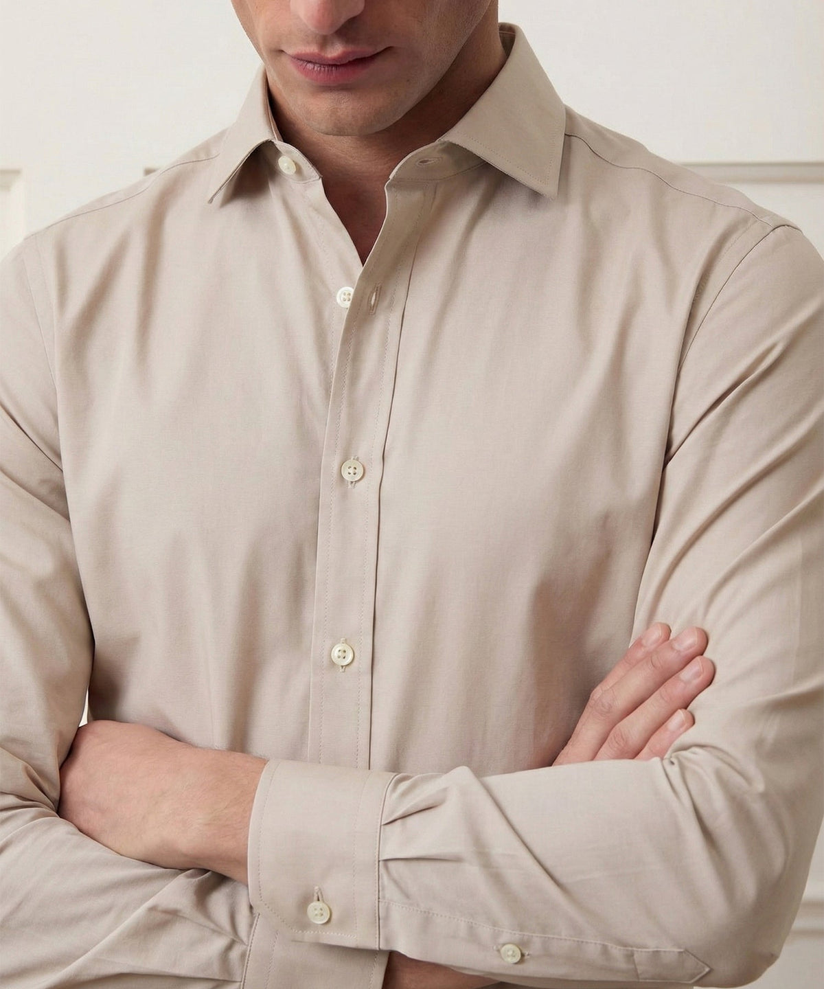 Todd Snyder End-On-End Poplin Dress Shirt - Khaki