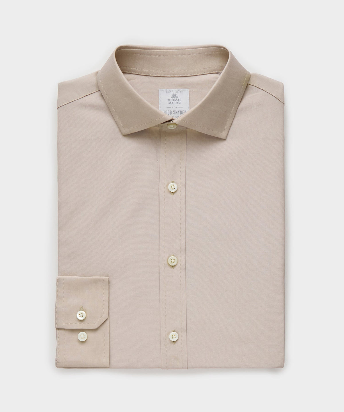 Todd Snyder End-On-End Poplin Dress Shirt - Khaki
