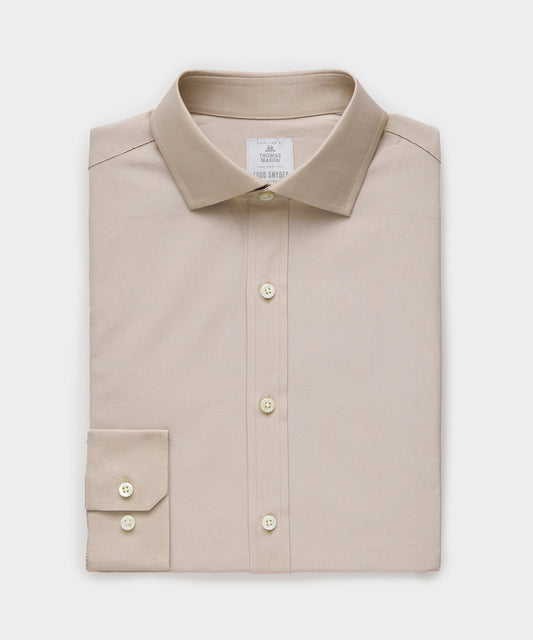Todd Snyder End-On-End Poplin Dress Shirt - Khaki