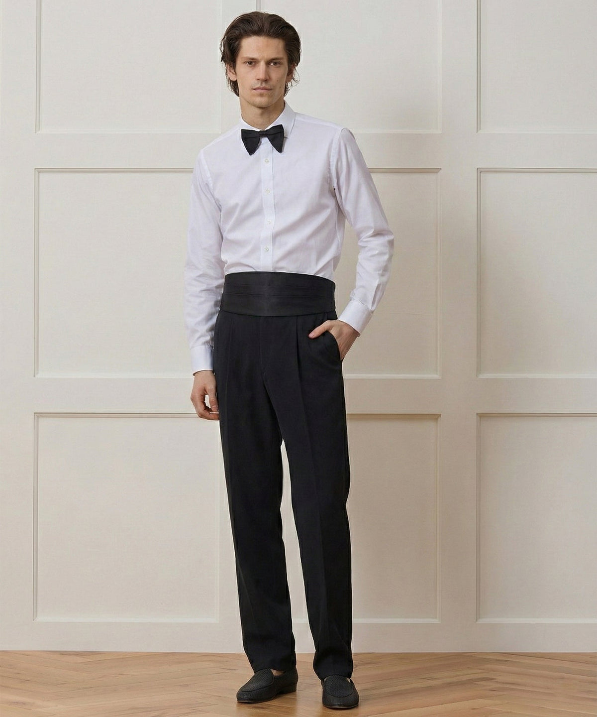 Todd Snyder Slim Fit Plain Front Tuxedo Dress Shirt - White