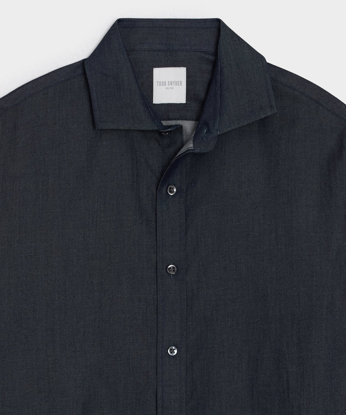 Todd Snyder Chambray Spread Collar Dress Shirt - Dark Indigo