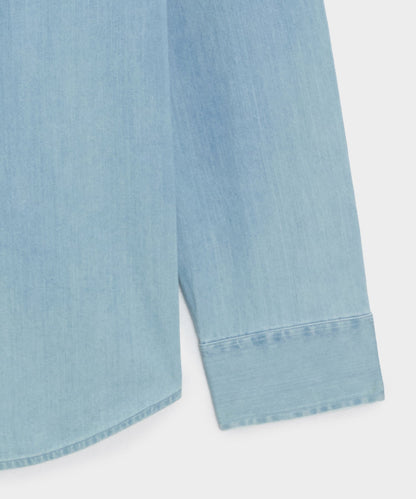Todd Snyder Chambray Spread Collar Dress Shirt - Light Indigo
