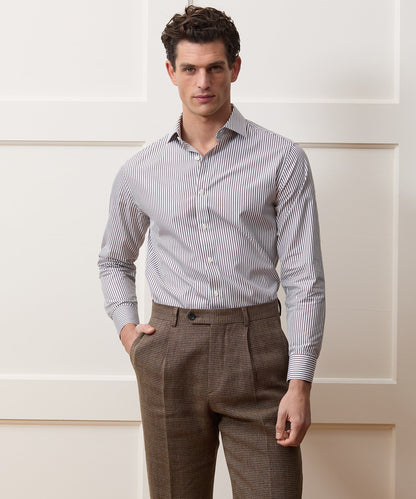 Todd Snyder End-On-End Poplin Dress Shirt - Brown