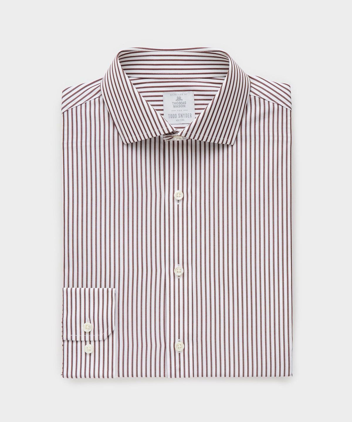 Todd Snyder End-On-End Poplin Dress Shirt - Brown