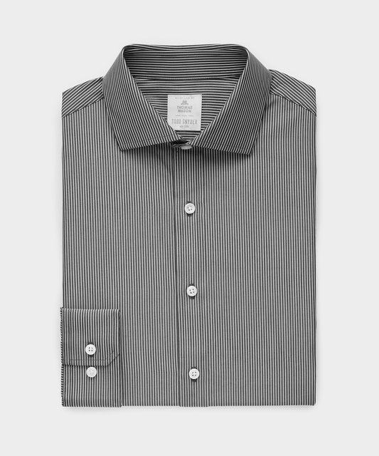 Todd Snyder End-On-End Poplin Dress Shirt - Black