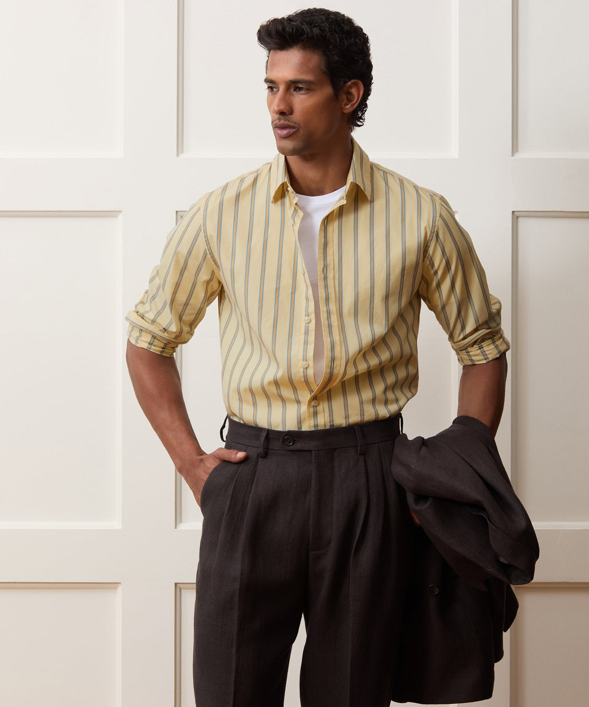 Todd Snyder Poplin Sport Shirt - Yellow