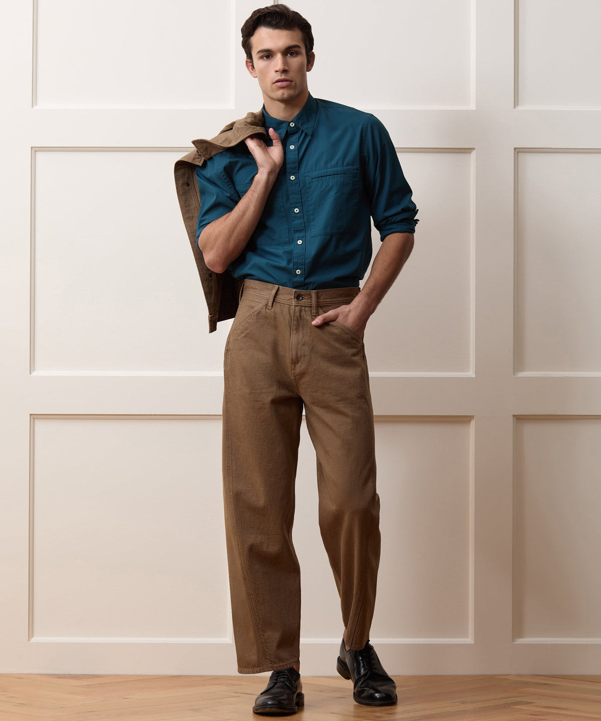 Todd Snyder Poplin Utility Shirt - Dark Teal