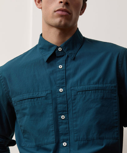 Todd Snyder Poplin Utility Shirt - Dark Teal