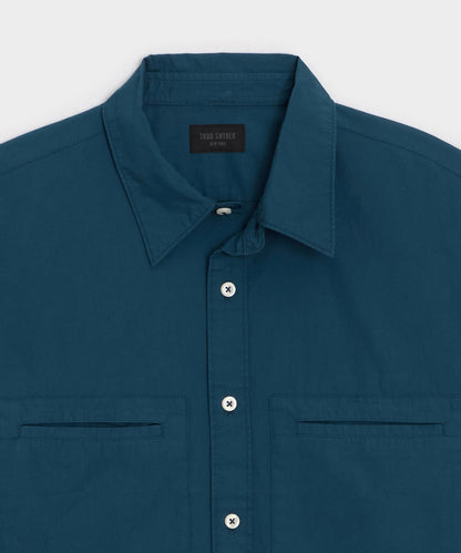 Todd Snyder Poplin Utility Shirt - Dark Teal