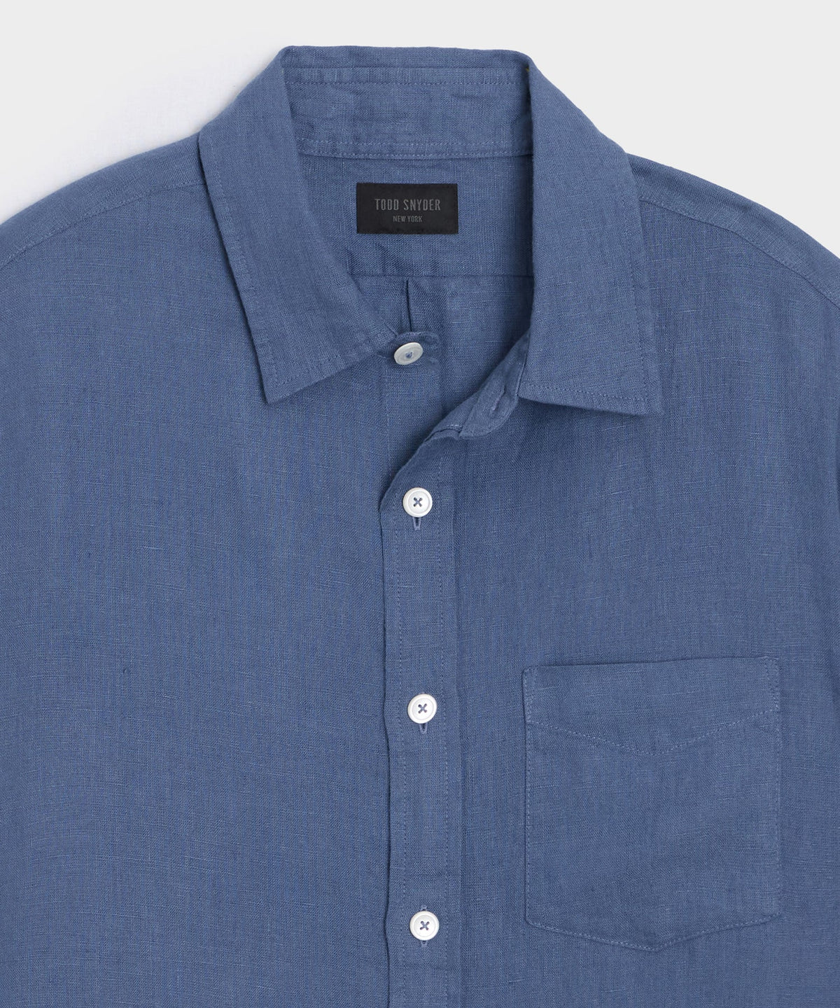 Todd Snyder Sea Soft Irish Linen Shirt - Denim Blue