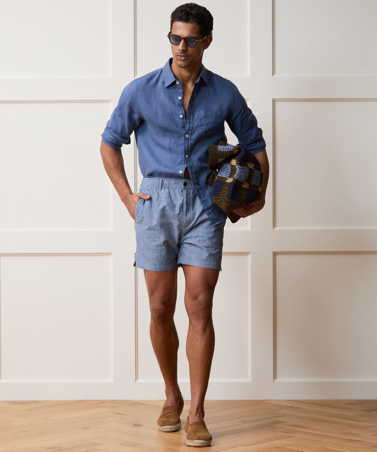 Todd Snyder Sea Soft Irish Linen Shirt - Denim Blue