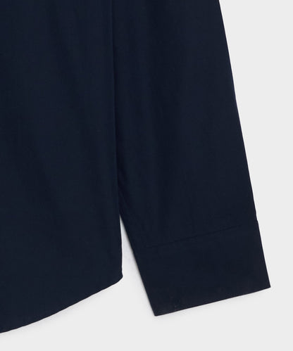 Todd Snyder Poplin Band Collar Shirt - Navy