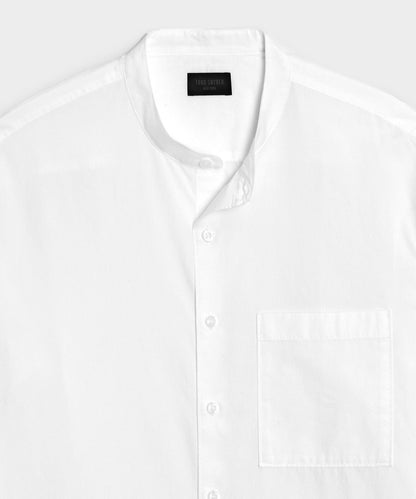 Todd Snyder Poplin Band Collar Shirt - White