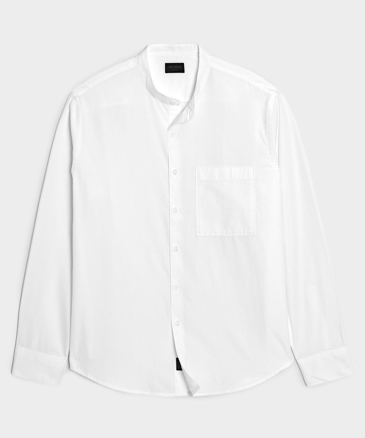 Todd Snyder Poplin Band Collar Shirt - White
