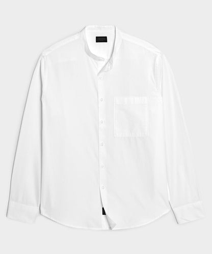 Todd Snyder Poplin Band Collar Shirt - White