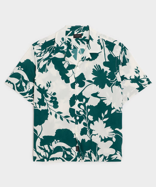 Todd Snyder Silk-Cotton Capri Shirt - Teal