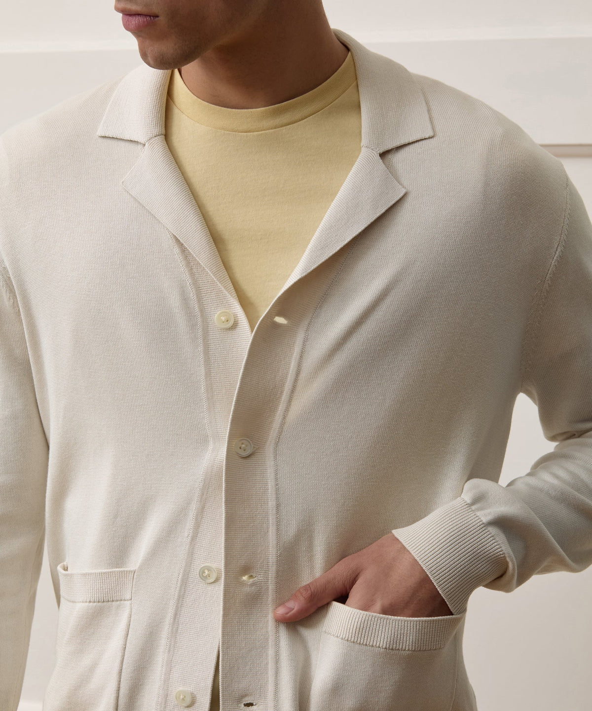 Todd Snyder Silk-Cotton Sweater Jacket - Bisque