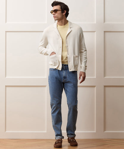 Todd Snyder Silk-Cotton Sweater Jacket - Bisque