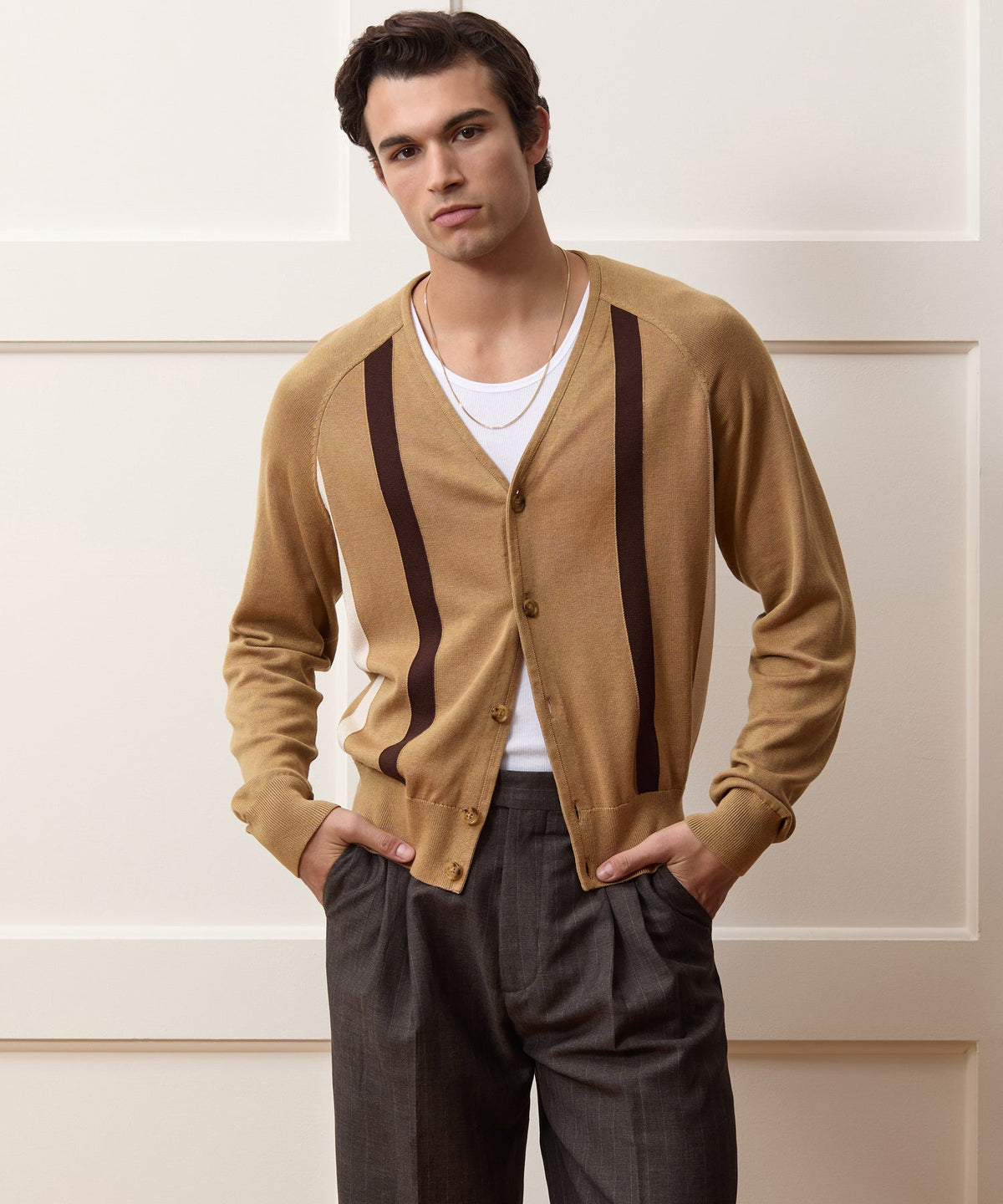 Todd Snyder Silk-Cotton Cardigan - Baja Dunes