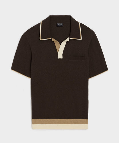 Todd Snyder Sedona Sweater Polo - Caviar