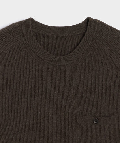 Todd Snyder Made in Italy Cashmere Crewneck Sweater - Dark Mocha