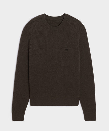 Todd Snyder Made in Italy Cashmere Crewneck Sweater - Dark Mocha