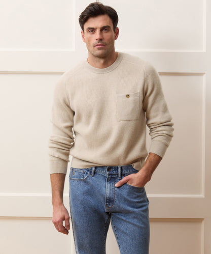 Todd Snyder Made in Italy Cashmere Crewneck Sweater - Oatmeal