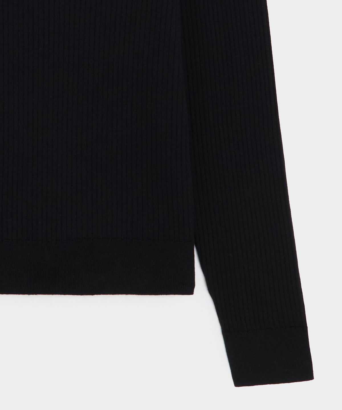 Todd Snyder Ribbed Cotton-Cashmere Sweater Polo - Black
