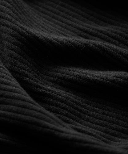 Todd Snyder Ribbed Cotton-Cashmere Sweater Polo - Black