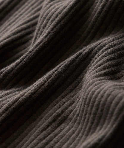 Todd Snyder Ribbed Cotton-Cashmere Sweater Polo - Caviar