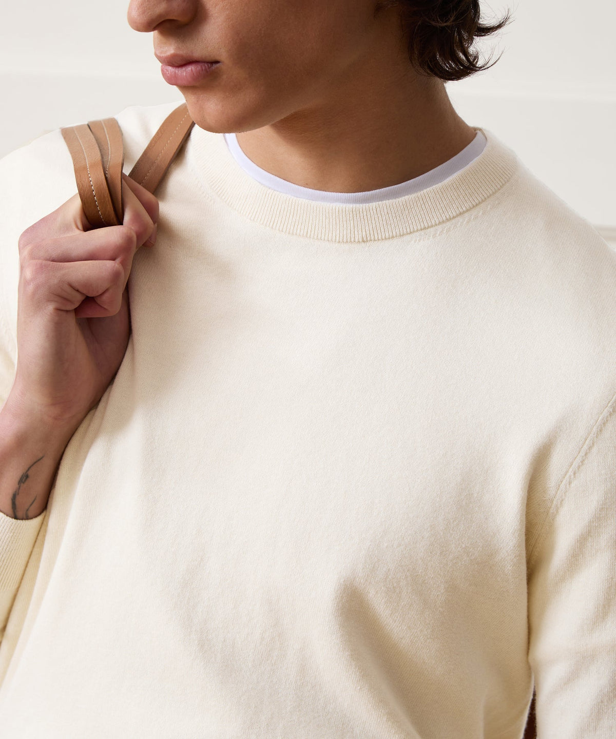 Todd Snyder Cotton-Cashmere Crewneck Sweater - Bisque
