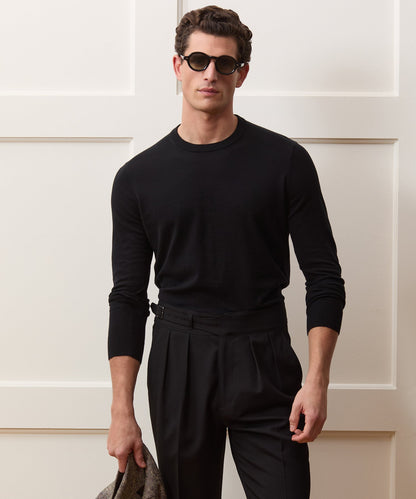 Todd Snyder Cotton-Cashmere Crewneck Sweater - Black