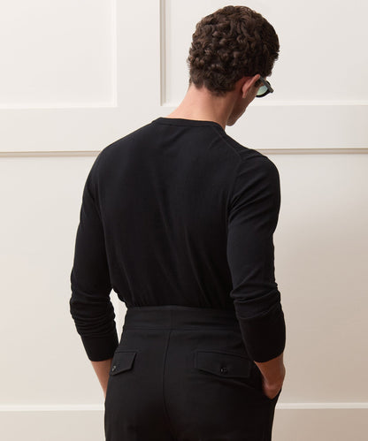 Todd Snyder Cotton-Cashmere Crewneck Sweater - Black