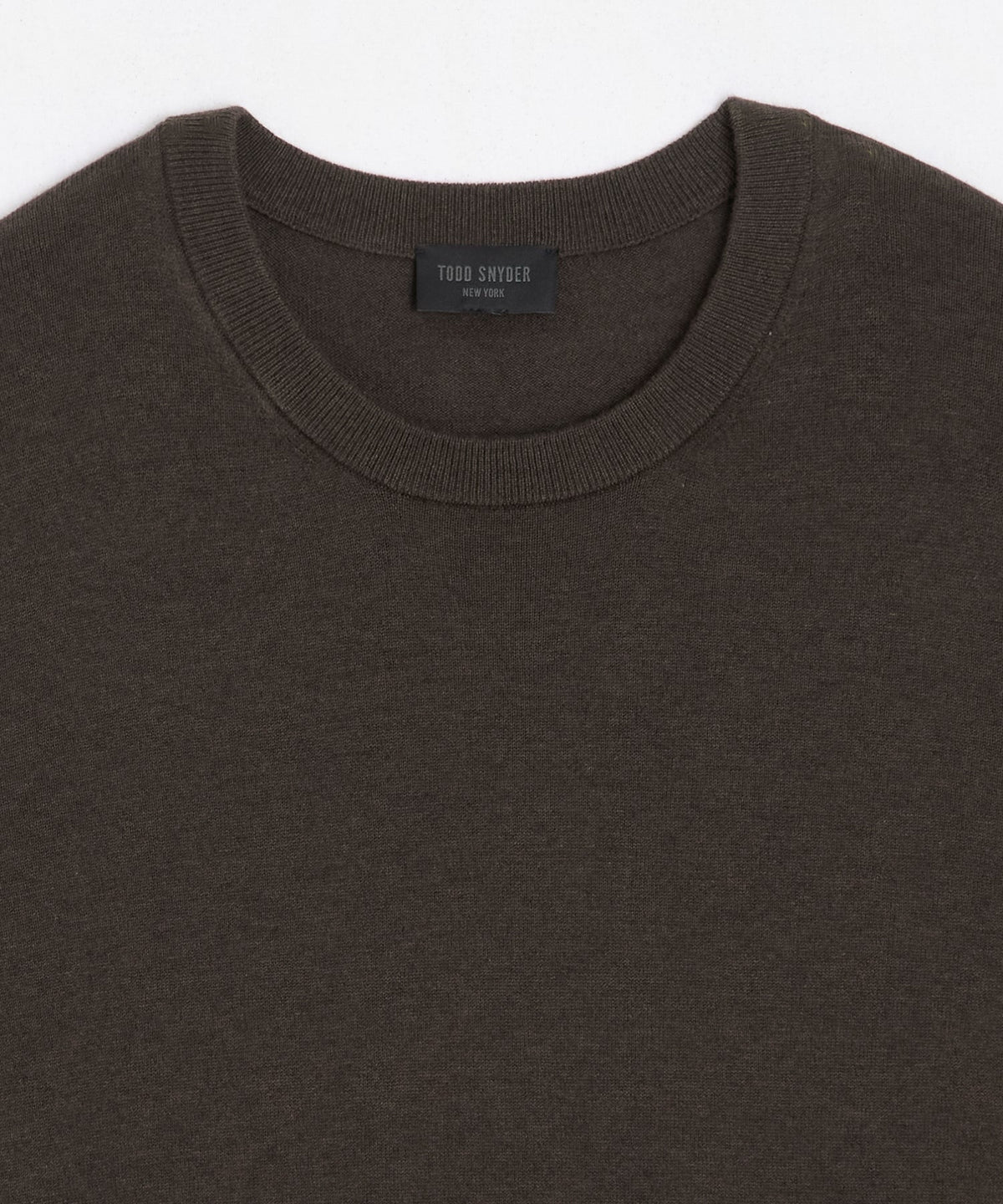 Todd Snyder Cotton-Cashmere Crewneck Sweater - Caviar