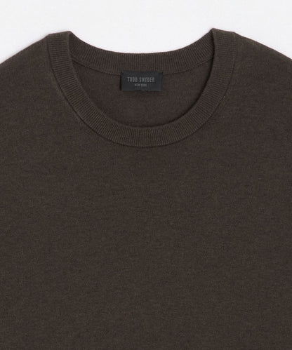 Todd Snyder Cotton-Cashmere Crewneck Sweater - Caviar