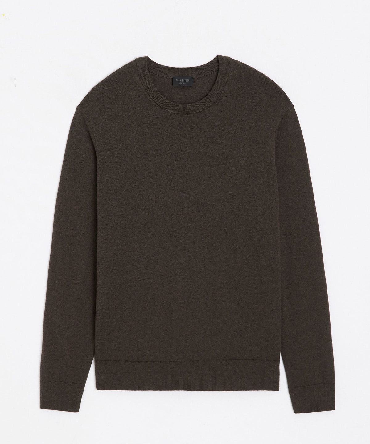 Todd Snyder Cotton-Cashmere Crewneck Sweater - Caviar