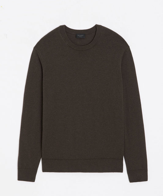 Todd Snyder Cotton-Cashmere Crewneck Sweater - Caviar