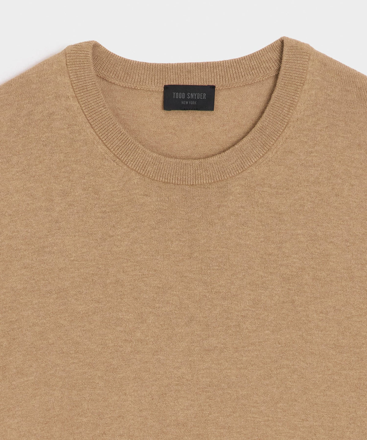 Todd Snyder Cotton-Cashmere Crewneck Sweater - Heather Camel