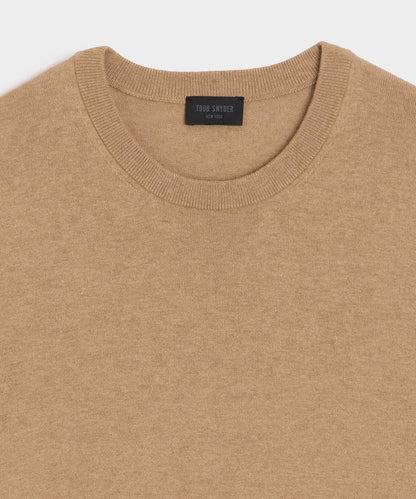 Todd Snyder Cotton-Cashmere Crewneck Sweater - Heather Camel