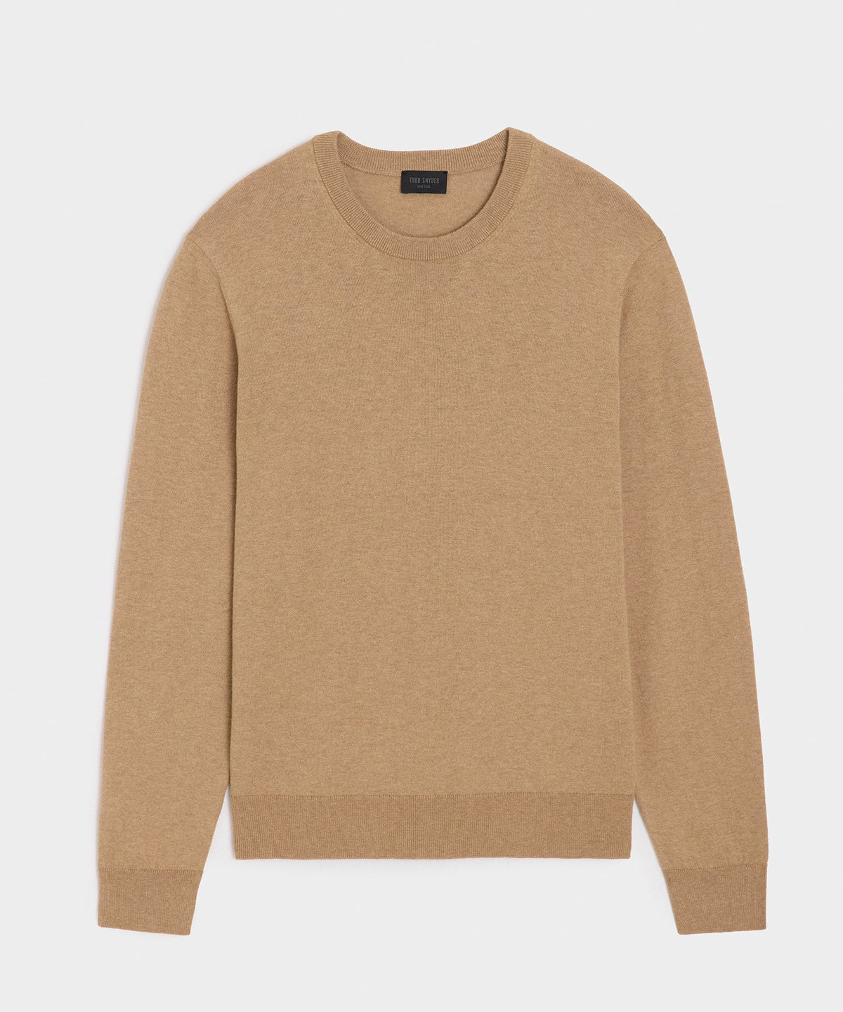 Todd Snyder Cotton-Cashmere Crewneck Sweater - Heather Camel