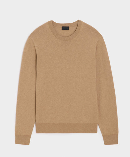 Todd Snyder Cotton-Cashmere Crewneck Sweater - Heather Camel
