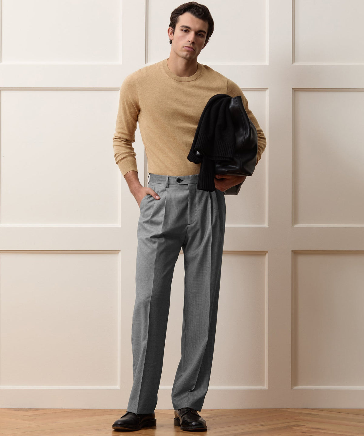 Todd Snyder Cotton-Cashmere Crewneck Sweater - Heather Camel