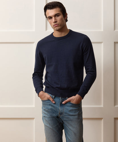 Todd Snyder Cotton-Cashmere Crewneck Sweater - Navy