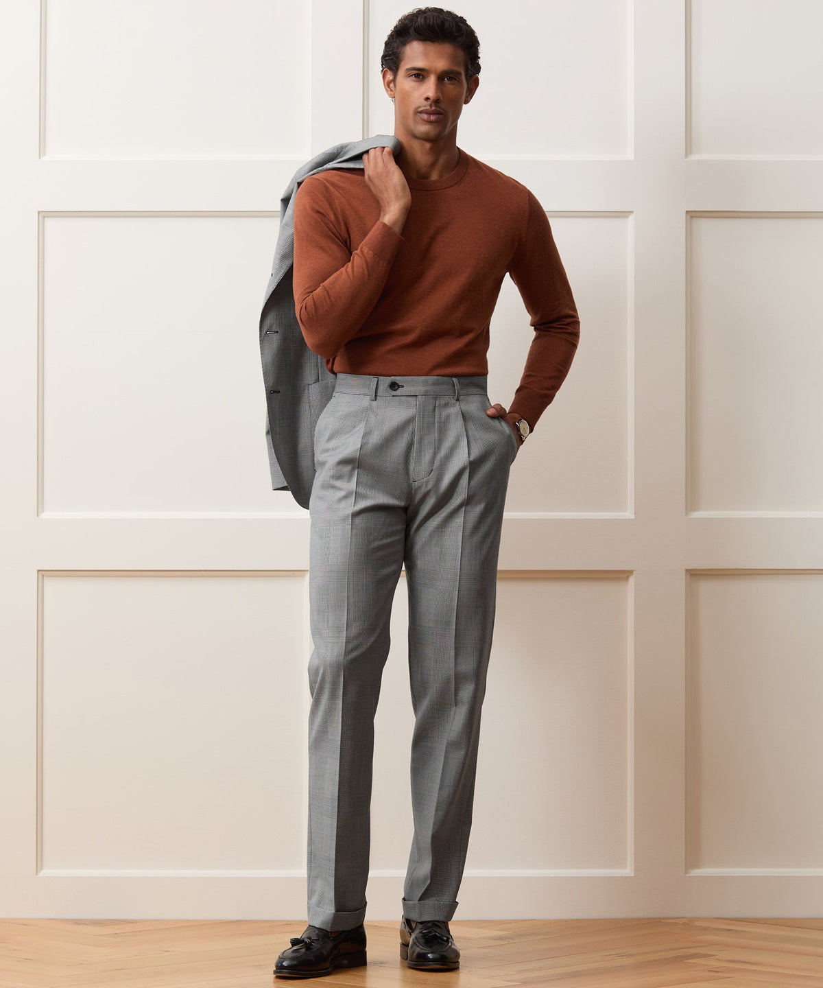 Todd Snyder Cotton-Cashmere Crewneck Sweater - Rust