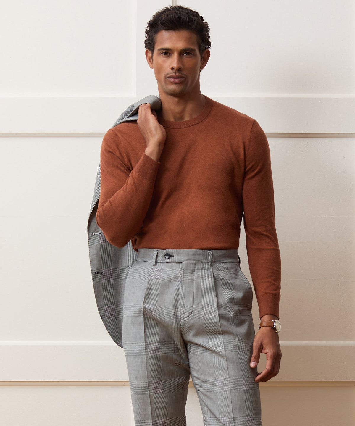 Todd Snyder Cotton-Cashmere Crewneck Sweater - Rust