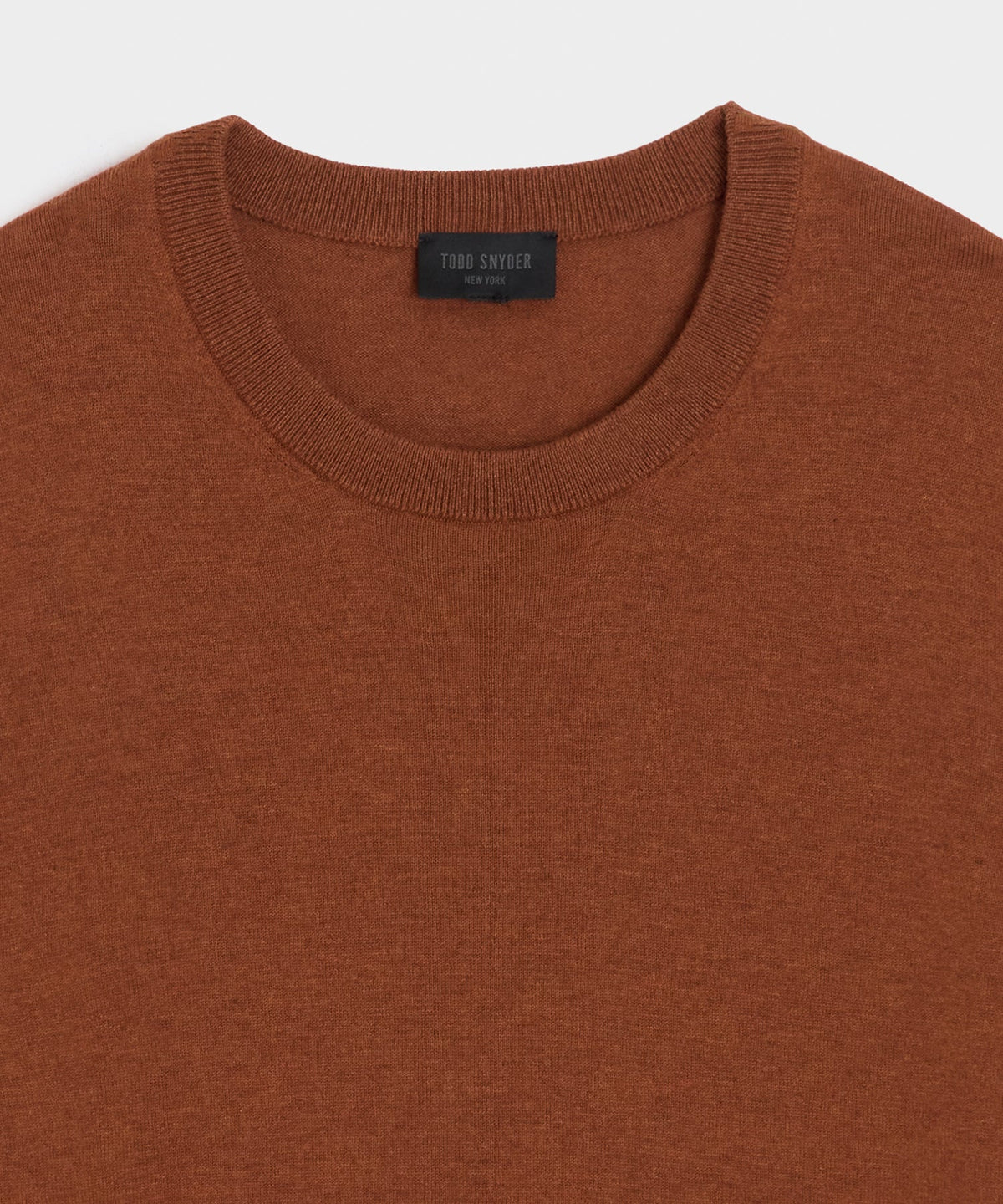 Todd Snyder Cotton-Cashmere Crewneck Sweater - Rust