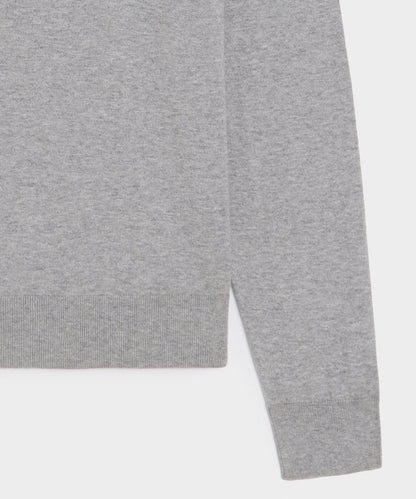 Todd Snyder Cotton-Cashmere V-Neck - Heather Grey