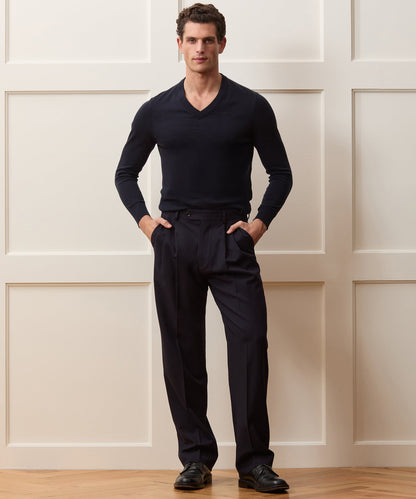 Todd Snyder Cotton-Cashmere V-Neck - Navy