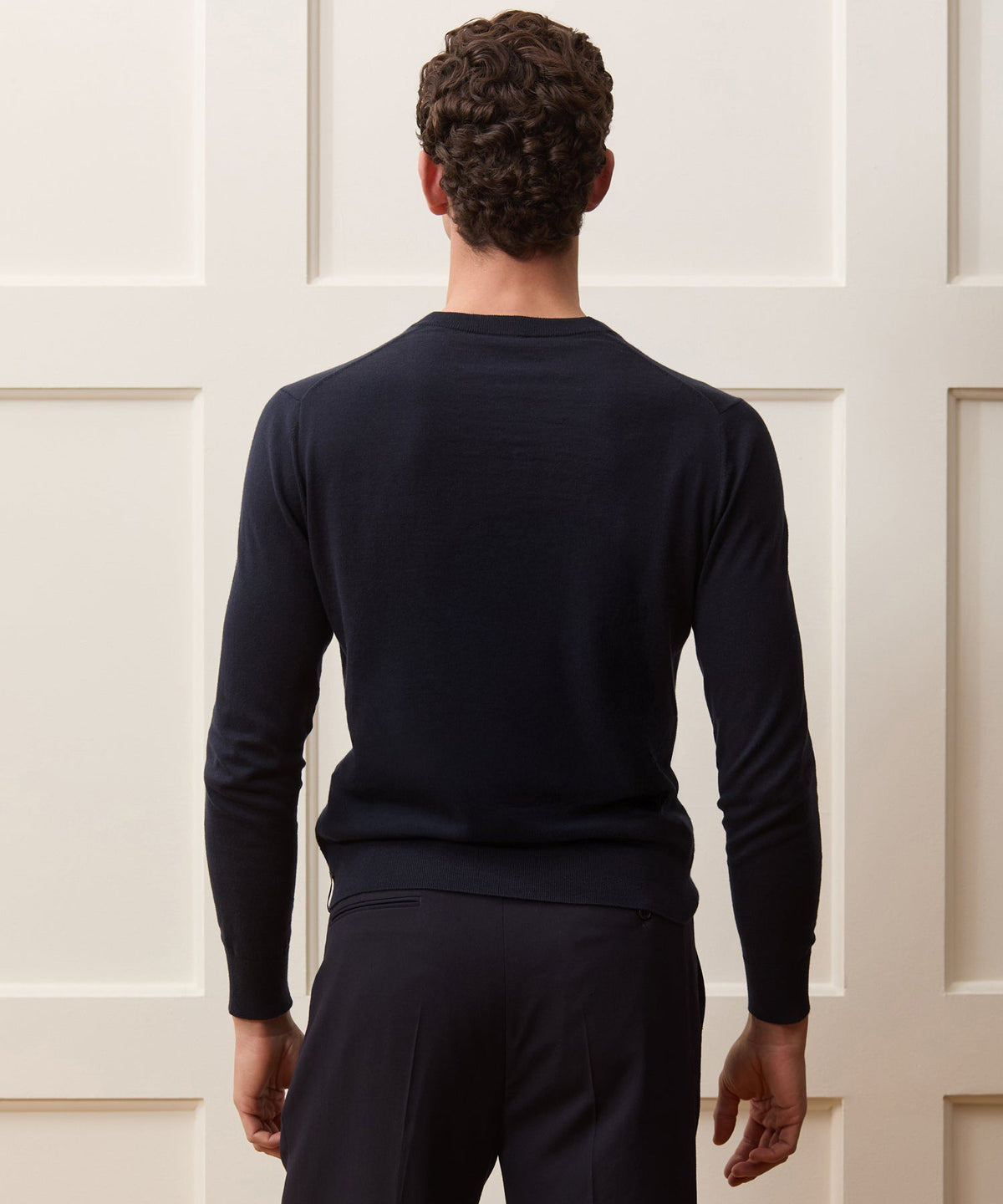 Todd Snyder Cotton-Cashmere V-Neck - Navy